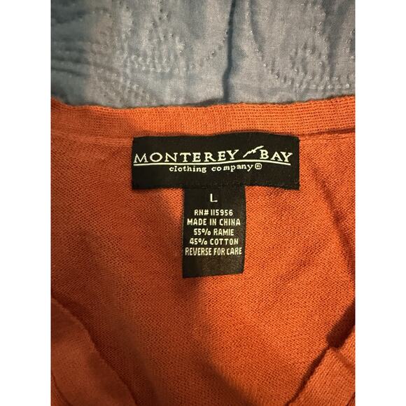 Monterey Bay Clothing Company Size L Women’s Tops Black, Brown, Orange 4 LOT - Picture 8 of 13